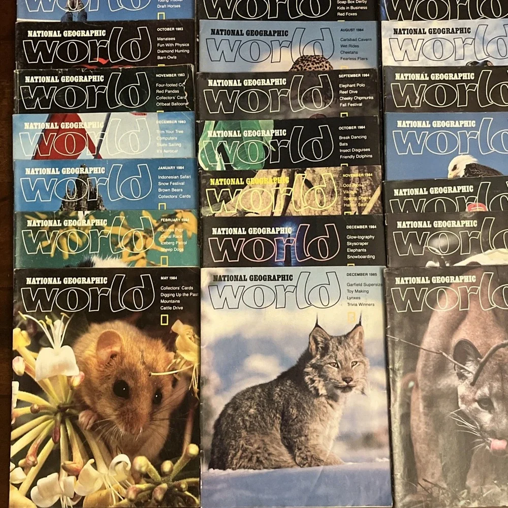 National Geographic World Magazine Lot of 42 Animals Kids Rare Vintage 80s 1980s